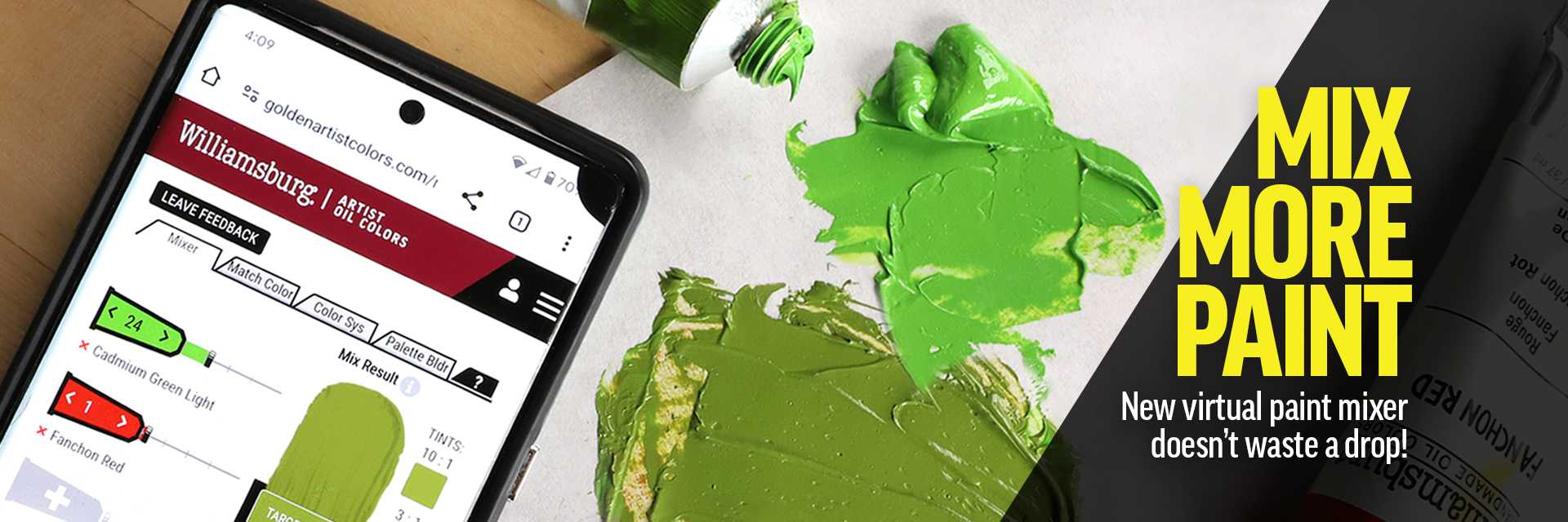 Try our NEW Virtual Paint Mixer for Williamsburg oil colors!
